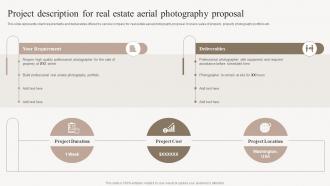 Project Description For Real Estate Aerial Photography Proposal Ppt Elements