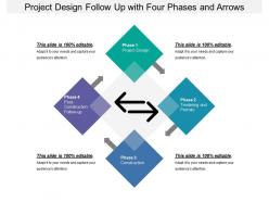 Project design follow up with four phases and arrows