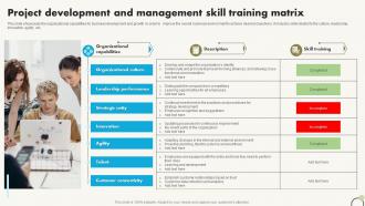 Project Development And Management Skill Training Matrix