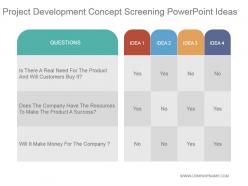 Project development concept screening powerpoint ideas