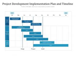 Project development implementation plan and timeline