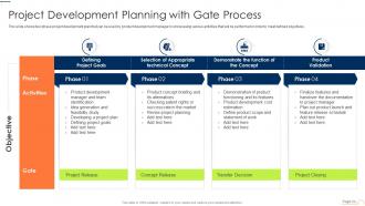 Project Development Planning With Gate Process Playbook For App Design And Development