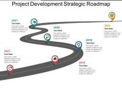 Project development strategic roadmap powerpoint layout