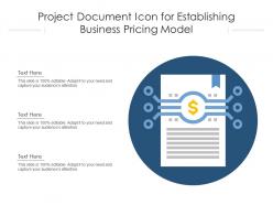 Project document icon for establishing business pricing model