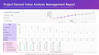 Project Earned Value Analysis Management Report