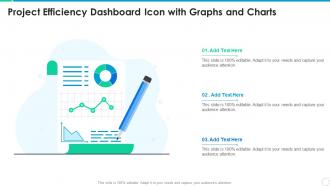 Project Efficiency Dashboard Icon With Graphs And Charts