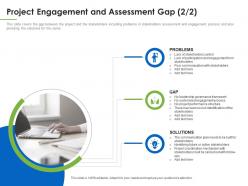 Project engagement assessment gap understanding overview stakeholder assessment ppt file show