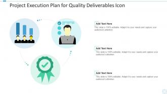 Project execution plan for quality deliverables icon