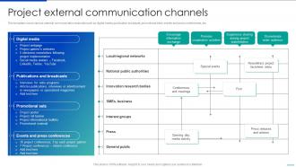Project External Communication Channels Corporate Communication Strategy
