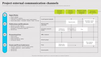 Project External Communication Channels Public Relations Strategy SS V