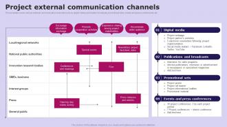 Project External Communication Social Media Communication Strategy SS V