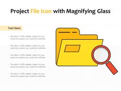 Project file icon with magnifying glass