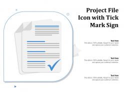 Project file icon with tick mark sign