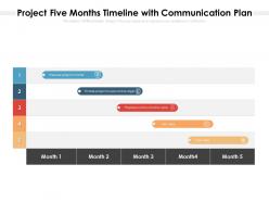 Project five months timeline with communication plan