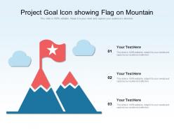 Project goal icon showing flag on mountain