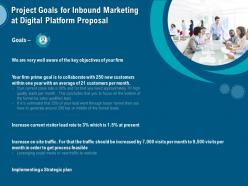 Project Goals For Inbound Marketing At Digital Platform Proposal Ppt Infographics