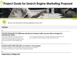 Project goals for search engine marketing proposal ppt powerpoint presentation icon