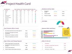 Project health card powerpoint slide information