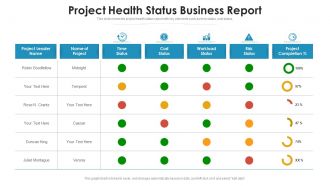 Project health status business report