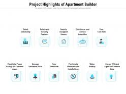 Project highlights of apartment builder