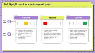 Project Highlights Report Powerpoint Ppt Template Bundles Image Pre-designed