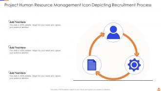 Project Human Resource Management Icon Depicting Recruitment Process