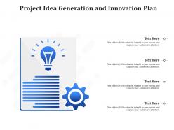 Project idea generation and innovation plan