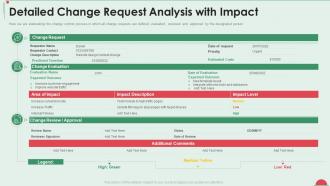 Project in controlled environment detailed change request analysis with impact