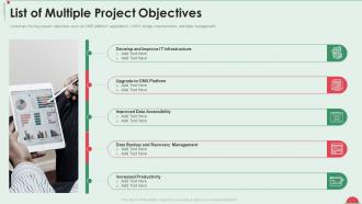 Project in controlled environment list of multiple project objectives