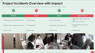Project in controlled environment project incidents overview with impact