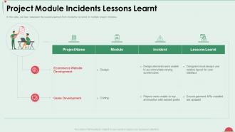 Project in controlled environment project module incidents lessons learnt