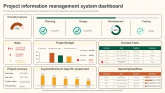 Project Information Management System Dashboard
