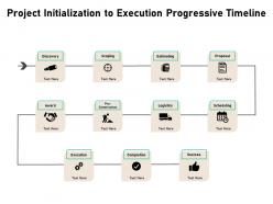 Project initialization to execution progressive timeline