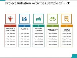 Project initiation activities sample of ppt