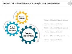 Project initiation elements example ppt presentation