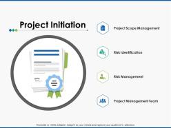 Project initiation risk identification ppt powerpoint presentation file template