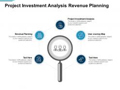 Project investment analysis revenue planning user journey map cpb