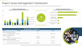 Project issues management dashboard approach avoidance theory