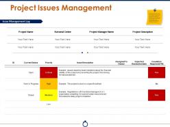 Project issues management powerpoint slide templates download
