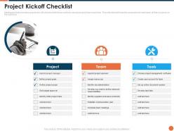 Project kickoff checklist team ppt powerpoint presentation professional design ideas