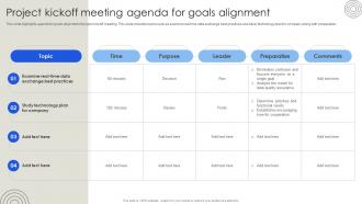 Project Kickoff Meeting Agenda For Goals Alignment