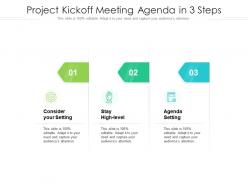 Project kickoff meeting agenda in 3 steps