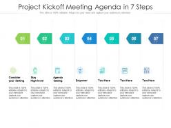 Project kickoff meeting agenda in 7 steps