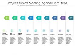 Project kickoff meeting agenda in 9 steps