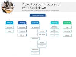 Project layout structure for work breakdown