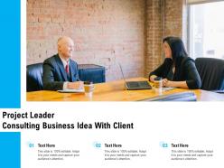 Project leader consulting business idea with client