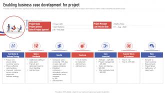 Project Leaders Playbook Enabling Business Case Development For Project