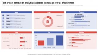 Project Leaders Playbook Post Project Completion Analysis Dashboard