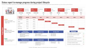 Project Leaders Playbook Status Report To Manage Progress During Project Lifecycle