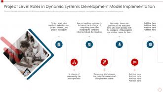 Project Level Roles In Dynamic Systems Development Model Implementation
